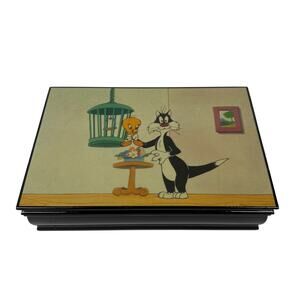 Sylvester Tweety Bird Jewelry Box Warner Bros Looney Tunes Mirrored VTG 1997